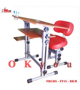 Bộ bàn ghế học sinh thông minh Okyou NBGHS FF1S BR-R