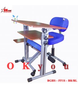 Bộ bàn ghế học sinh Okyou FF1S BR-BL